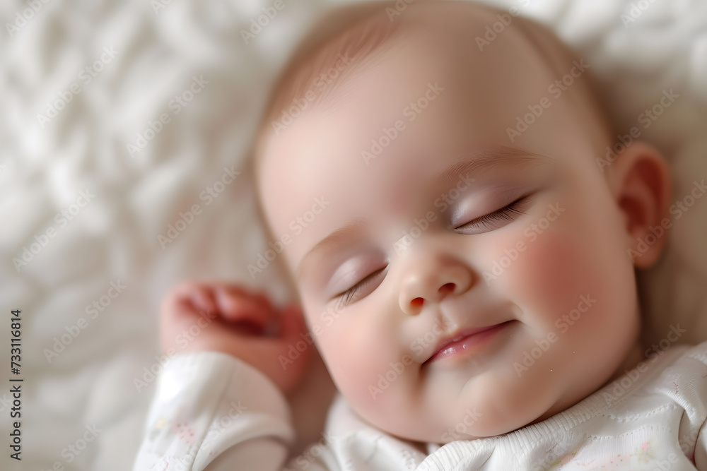 Closeup portrait of cute newborn baby isolated on white background Closeup portrait of cute newborn baby isolated on white background