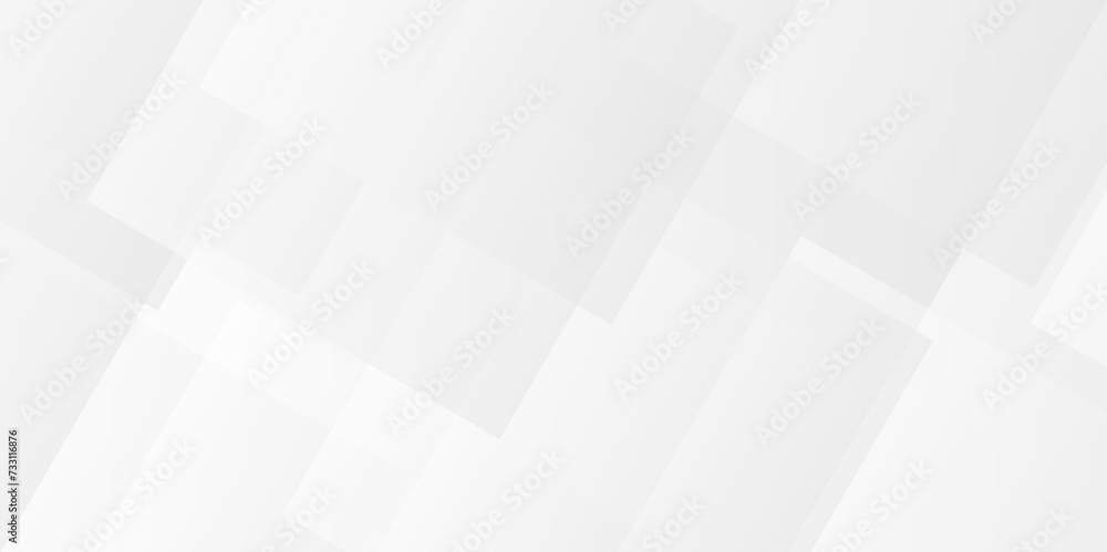 Fototapeta premium Modern abstract white curve square lines triangle technology backdrop. white light grey background. Space design concept. Decorative web layout poster, banner. White grey background vector design.