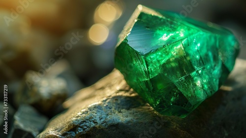 Gemstone Emerald Closeup, Wallpaper, background