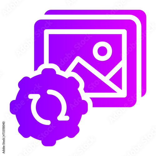 batch processing gradient icon