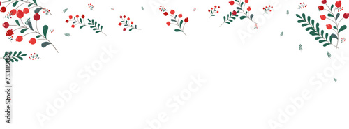 Green Foliage Background White Vector. Leaves Season Template. Pink Rowan Autumn. Material Frame. Herb Image.