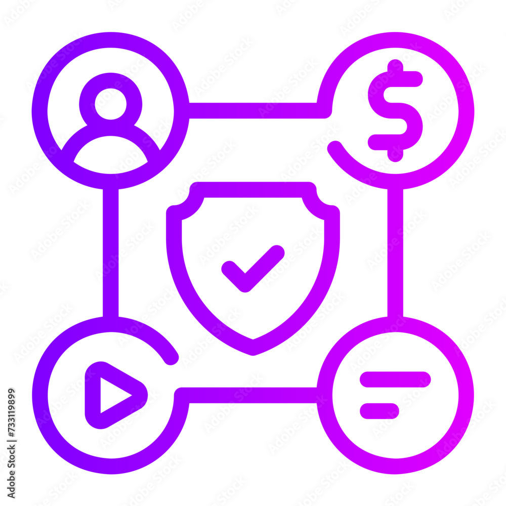 protection gradient icon protection gradient icon