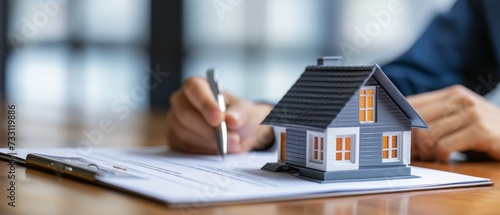 Real Estate Agent Finalizing a Contract