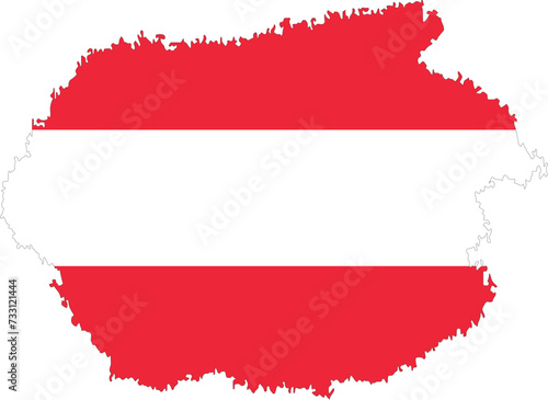 Austria Brush Flag, Brush strokes