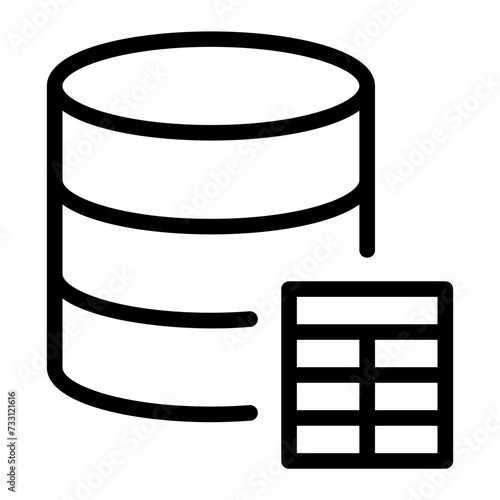database table line icon