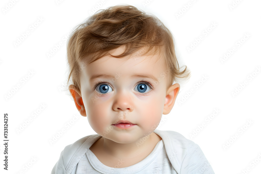 Closeup portrait of kid toddler boy isolated on white background. Closeup portrait of kid toddler boy isolated on white background.