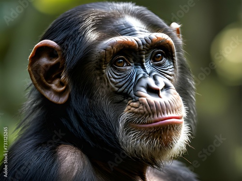 Chimpanzee in nature © Putri182