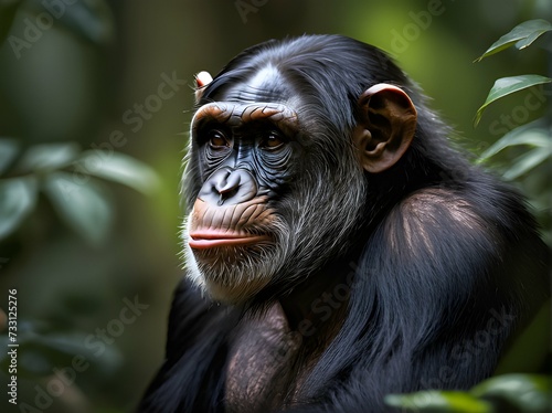 Chimpanzee in nature © Putri182