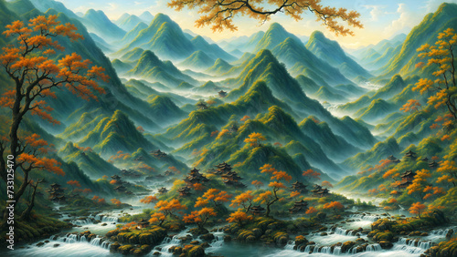 Wallpaper Mural abstract winter landscape Torontodigital.ca