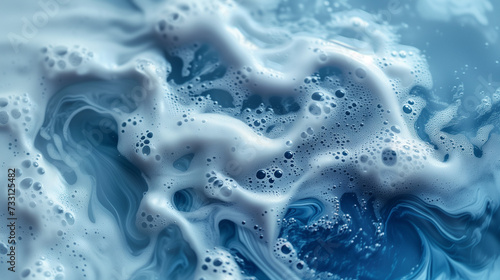 Aqua Background: Dynamic Blue Water with White Foam, Capturing the Movement and Energy of the Ocean