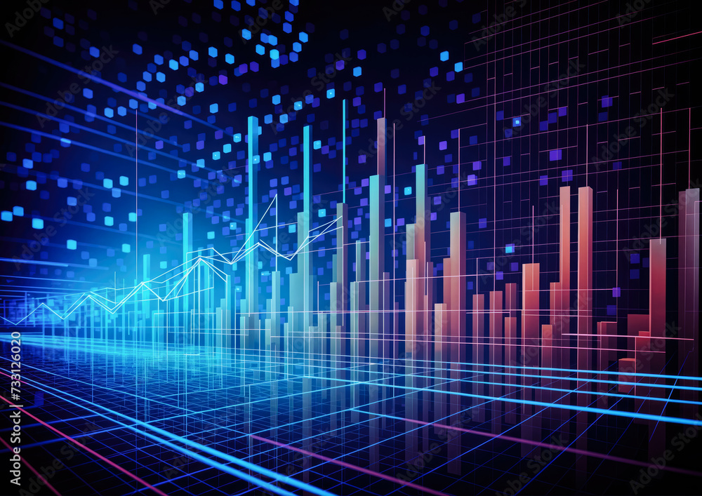 financial stock market graph on technology abstract background, business financial success concept financial stock market graph on technology abstract background, business financial success concept