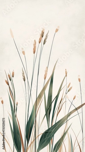 A field of wild grasses with its various shapes and textures. Soft Minimalist Backdrops for smartphones. Quiet Backgrounds. Great for versatile social media content.