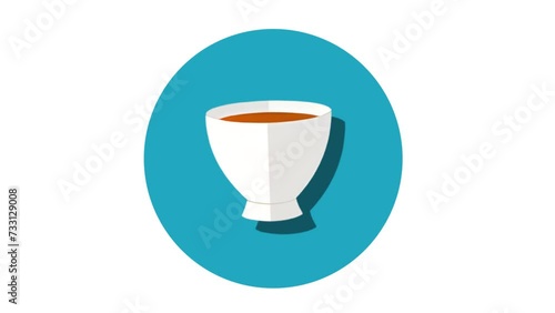 Tea Cup Icon of nice animated for your videos easy to use with Transparent Background