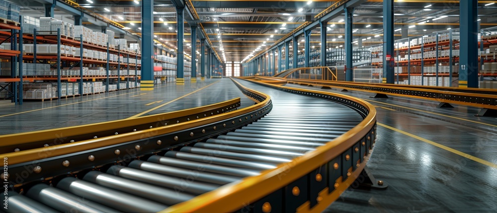 Fototapeta premium A Huge Warehouse With Overflowing Shelves