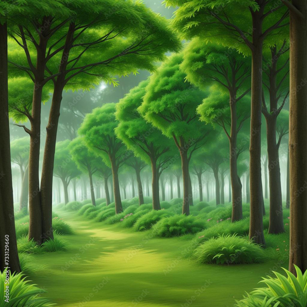 Fototapeta premium trees in the park