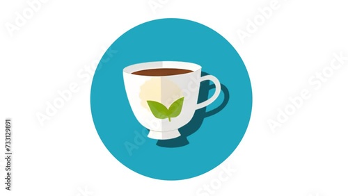Tea Cup Icon of nice animated for your videos easy to use with Transparent Background