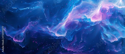 Abstract Blue and Purple Background With Stars