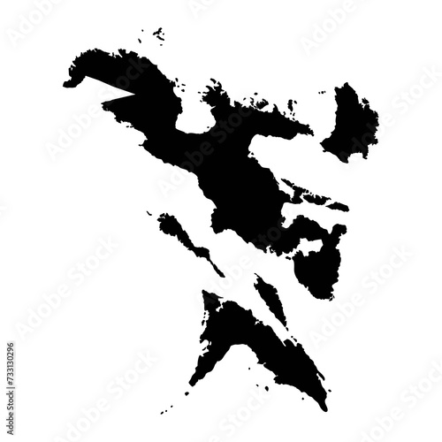 Bicol Region map, administrative division of Philippines. Vector illustration. photo