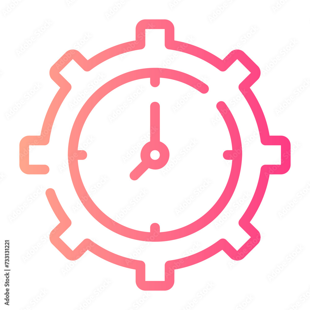 time management gradient icon
