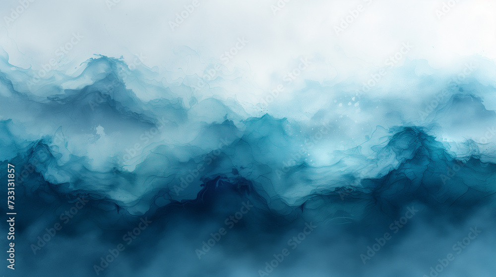 Obraz premium Abstract Watercolor Background: Teal Blue and Green Liquid Fluid Texture for Banners