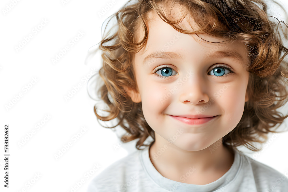 Closeup portrait of handsome little boy isolated on white background Closeup portrait of handsome little boy isolated on white background
