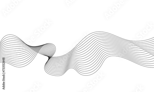 Wavy business curve lines on transparent background. Abstract ocean wave line background. Wave swirl, frequency sound wave, twisted curve lines with blend effect
