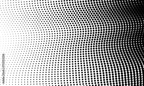 Vector dots halftone black and white background. Overlay dotted halftone texture background.
