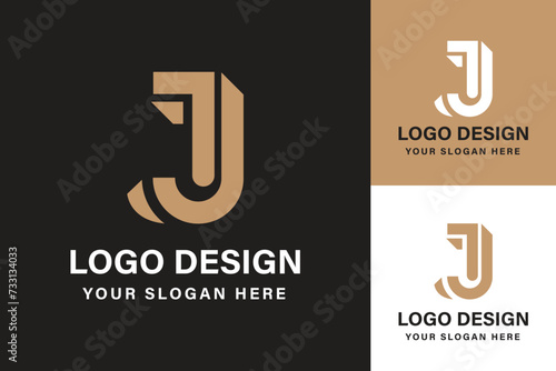 The vector of J alphabet logo design collections for business