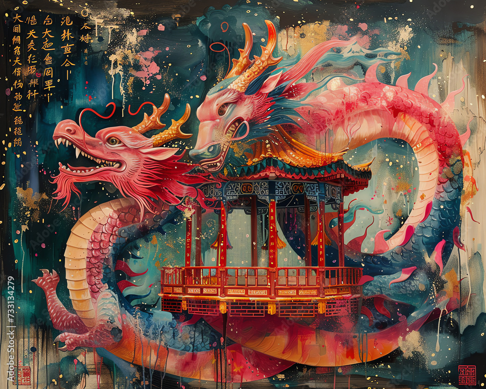 Obraz premium Chinesischer Loong Drache, China