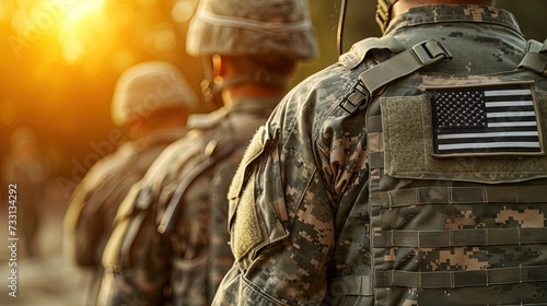 Veterans Day. US soldiers. The U.S. Army. The Armed Forces of the United States of America. A symbol of honor, sacrifice, and patriotism.