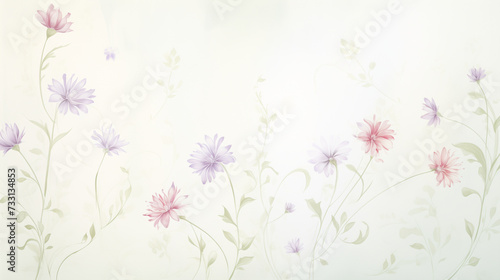 Simple purple, red flower background © TY