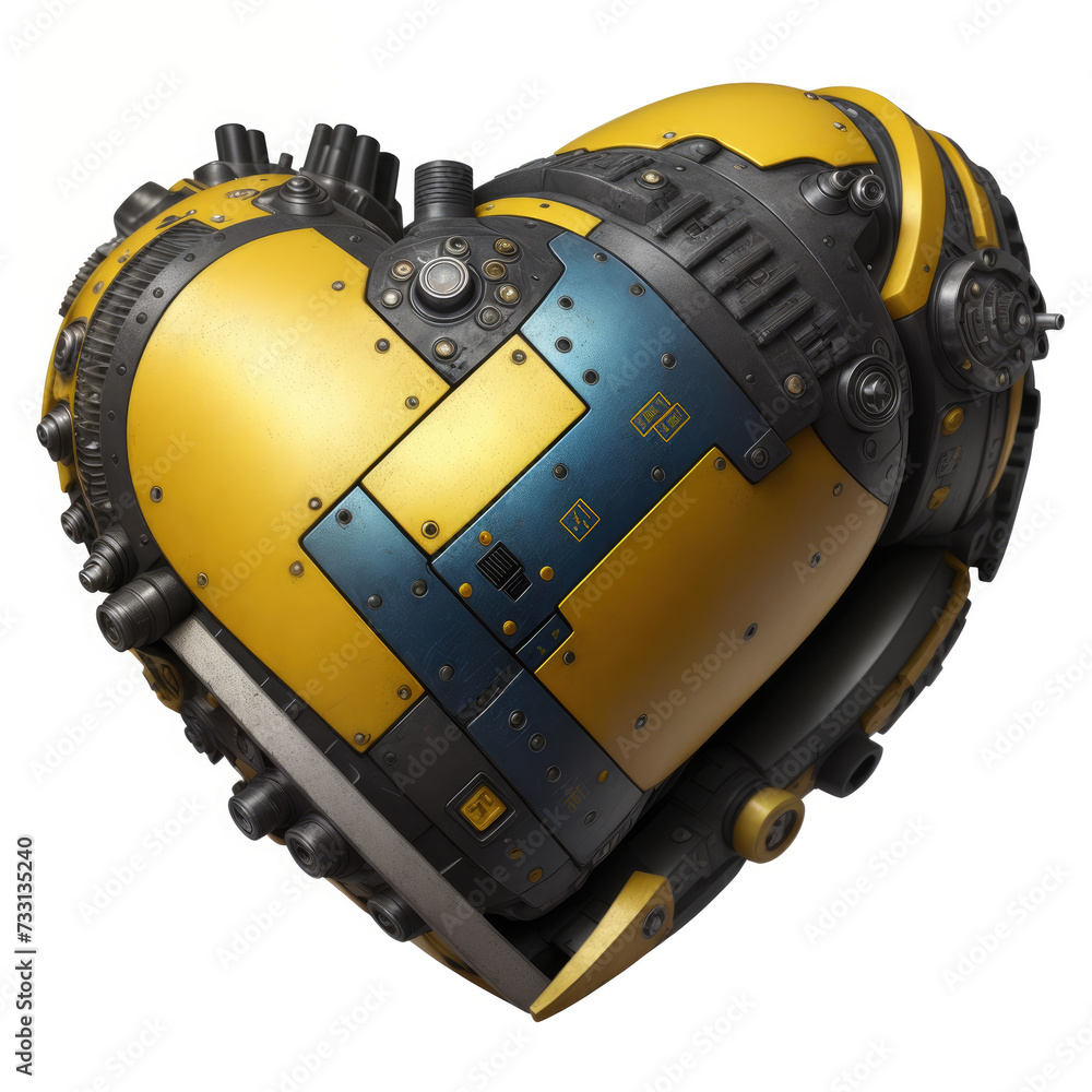 The heart is armored. Valentine's card. Abstract illustration. AI generated. The heart is armored. Valentine's card. Abstract illustration. AI generated.