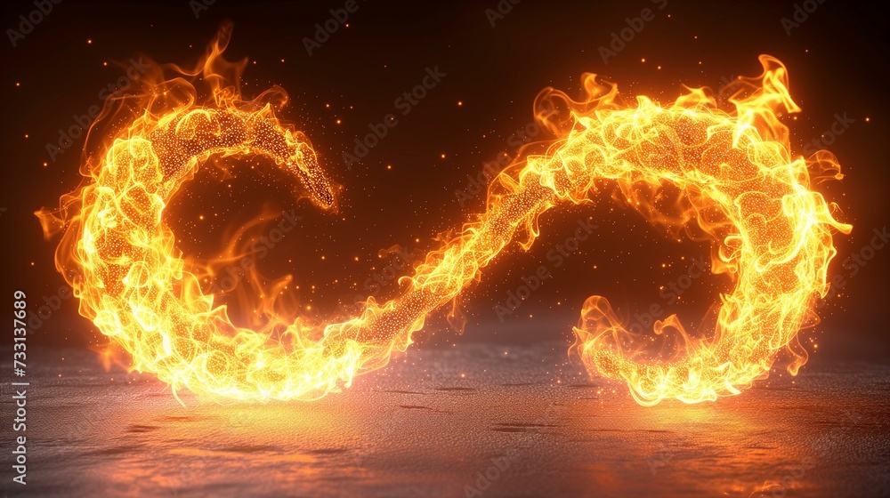 Fiery Flame Loop in Intense Orange Glow - Energy and Power Concept
Fiery Flame Loop in Intense Orange Glow - Energy and Power Concept