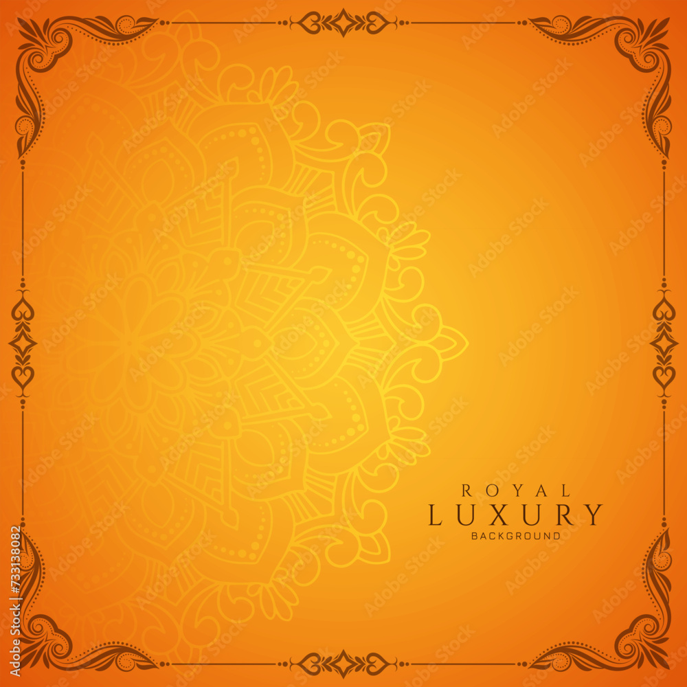 Stylish decorative floral frame ethnic luxurious background Stylish decorative floral frame ethnic luxurious background
