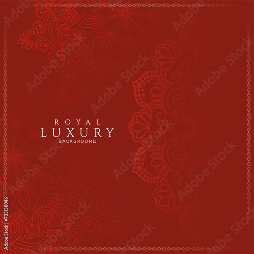 Luxurious decorative floral frame classic mandala background design