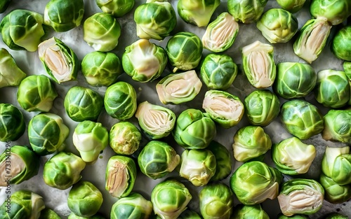 Photography of Brussels sprouts for food background