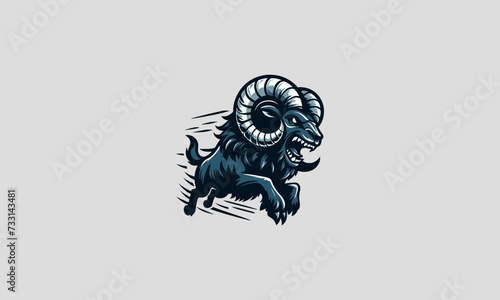 head arm angry vector illustration flat design logo