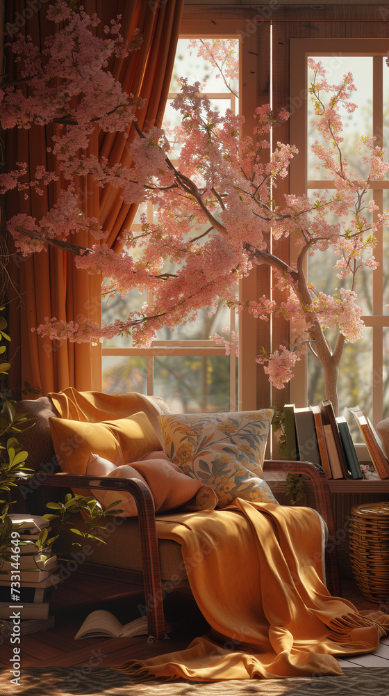 Obraz premium Interior of a house. AI generated art illustration.