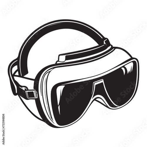 ski goggles isolated on white