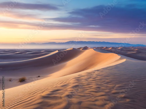 sunrise in the desert