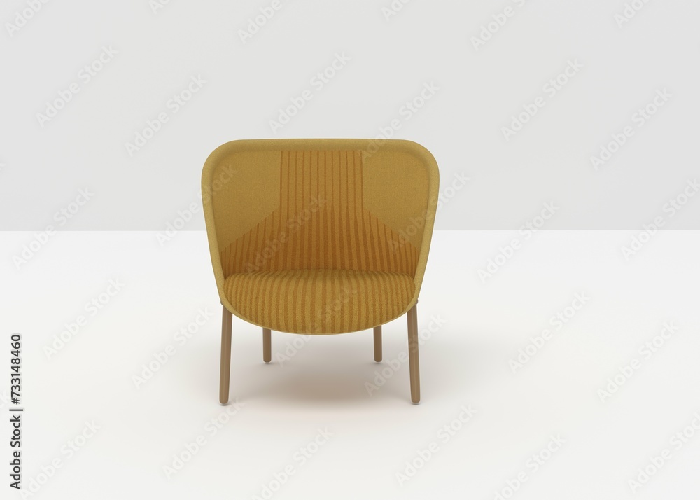 Modern Office Chair With White Background 3D Render Modern Office Chair With White Background 3D Render