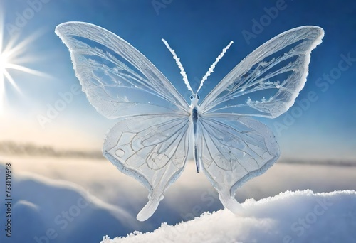 butterfly on a blue sky