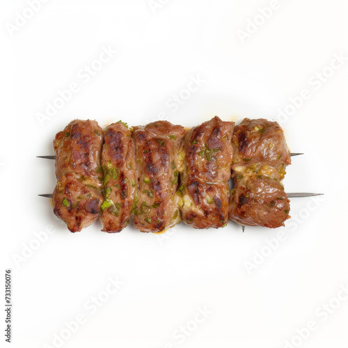 kebab on white background, isolated