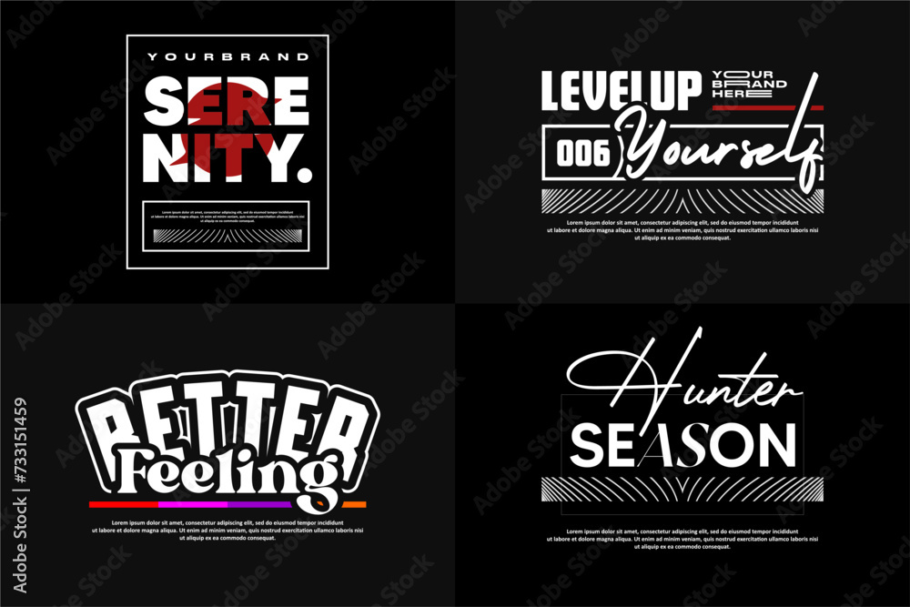 streetwear tshirt design pack download, vector element suitable for printing