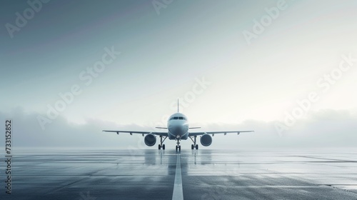 Minimalist backdrop reflecting the simplicity and efficiency of modern air tr...