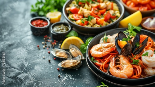 Deliciously plated seafood dishes, showcasing the benefits of a balanced diet