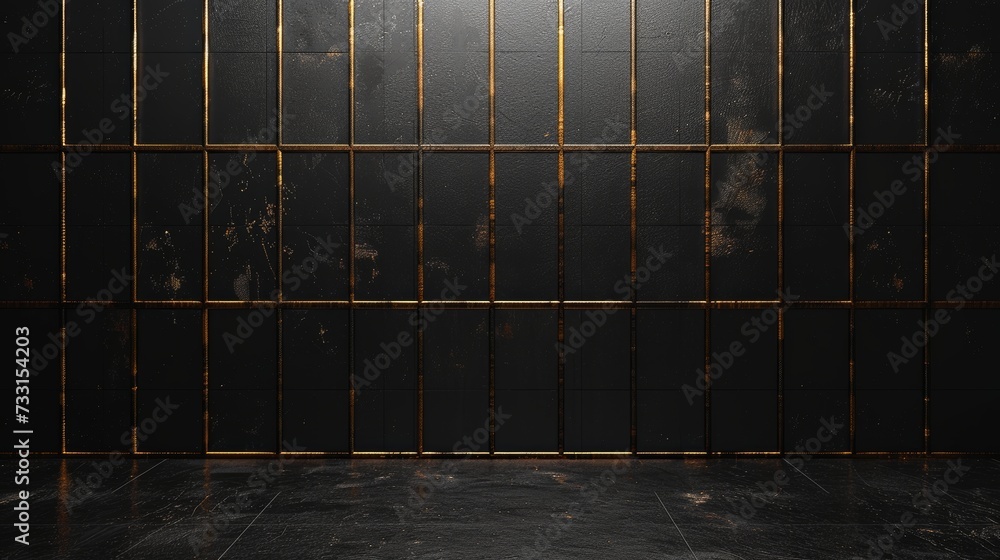 Minimalist bars and grids create a sense of lockdown, emphasizing data security and confidentiality - obrazy, fototapety, plakaty 