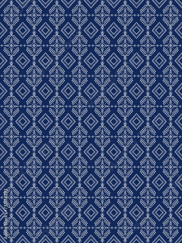 Geometric ethnic oriental traditional pattern.Figure tribal embroidery style.Design for background,wallpaper,clothing,wrapping,fabric,vector illustration © LADAPHAR