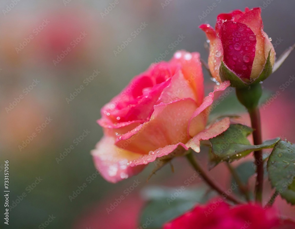 pink rose closeup