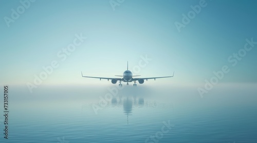 Minimalist backdrop reflecting the simplicity and efficiency of modern air tr...